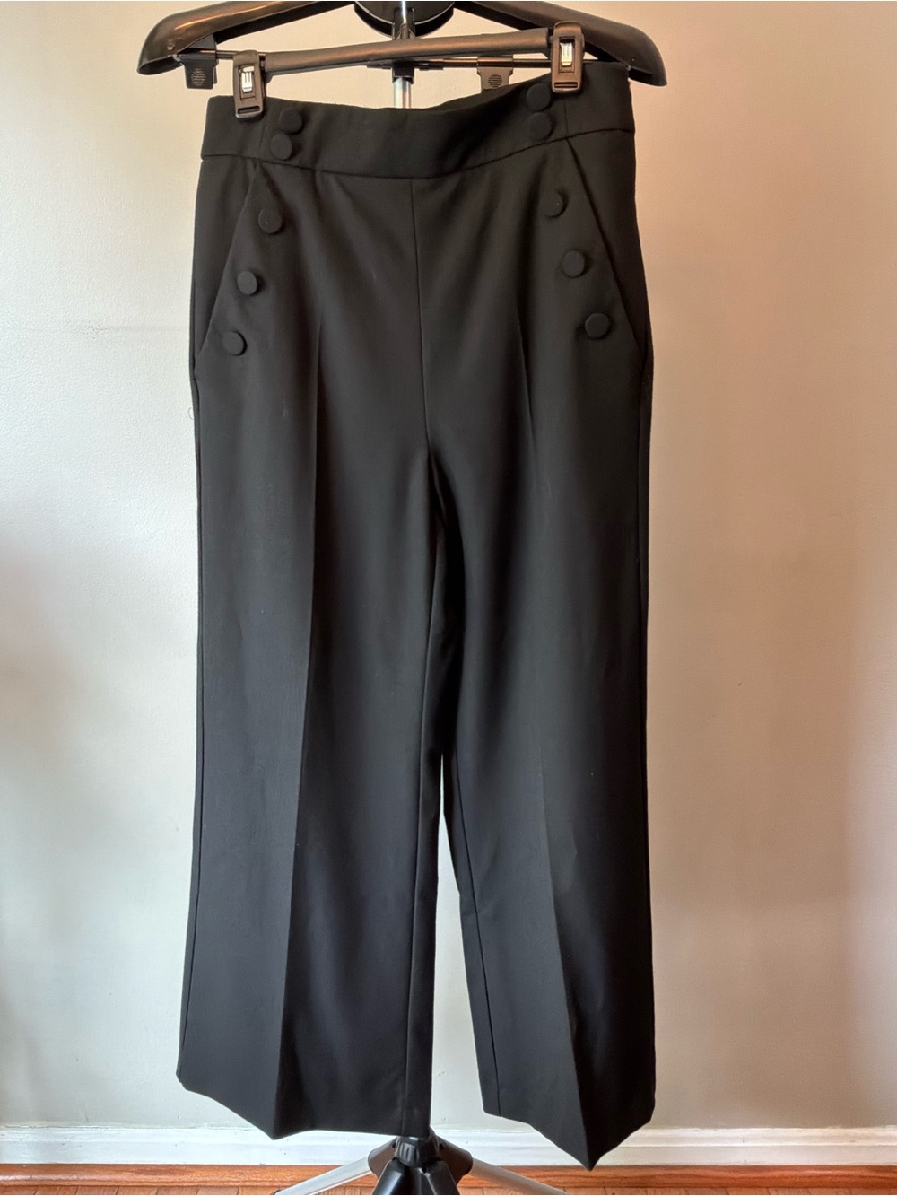 Marella Wide Leg Trouser Pants US 8 Side Button Detail Workwear EUC